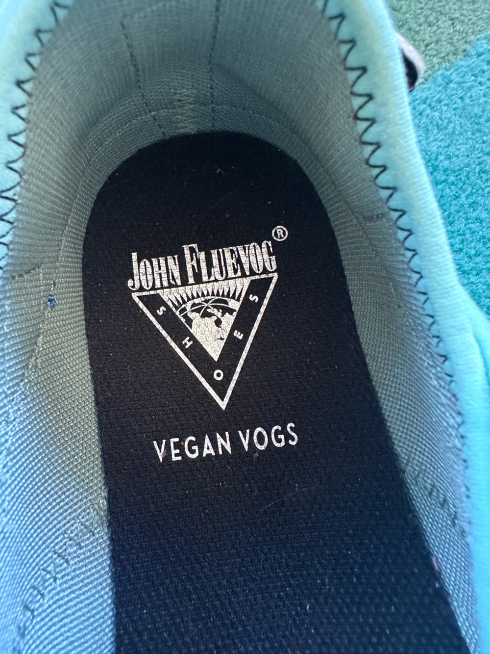 Fluevog EXCELLENT Angel Blair vegan Velcro strap green/blue/purple MJ sneaker -9 - Picture 14 of 16